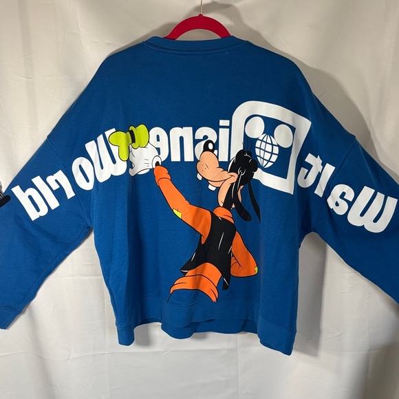 Disney Parks Retro 2024 Goofy Front To Back Crewneck Sweater Pullover Size XL - Picture 5 of 6